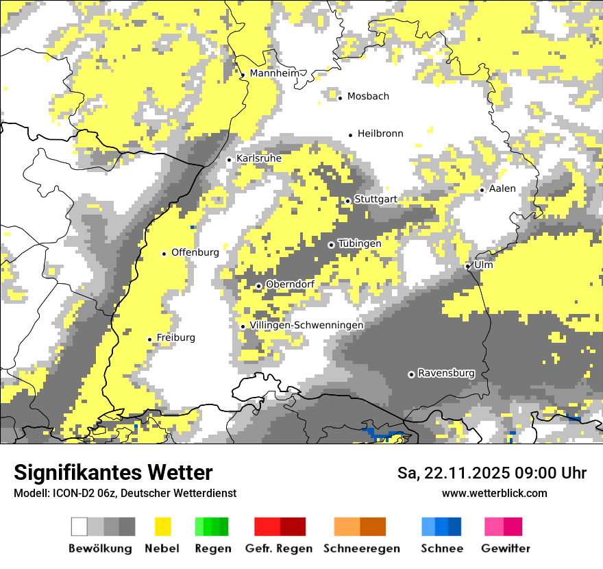 Modellkarten Signifikantes Wetter