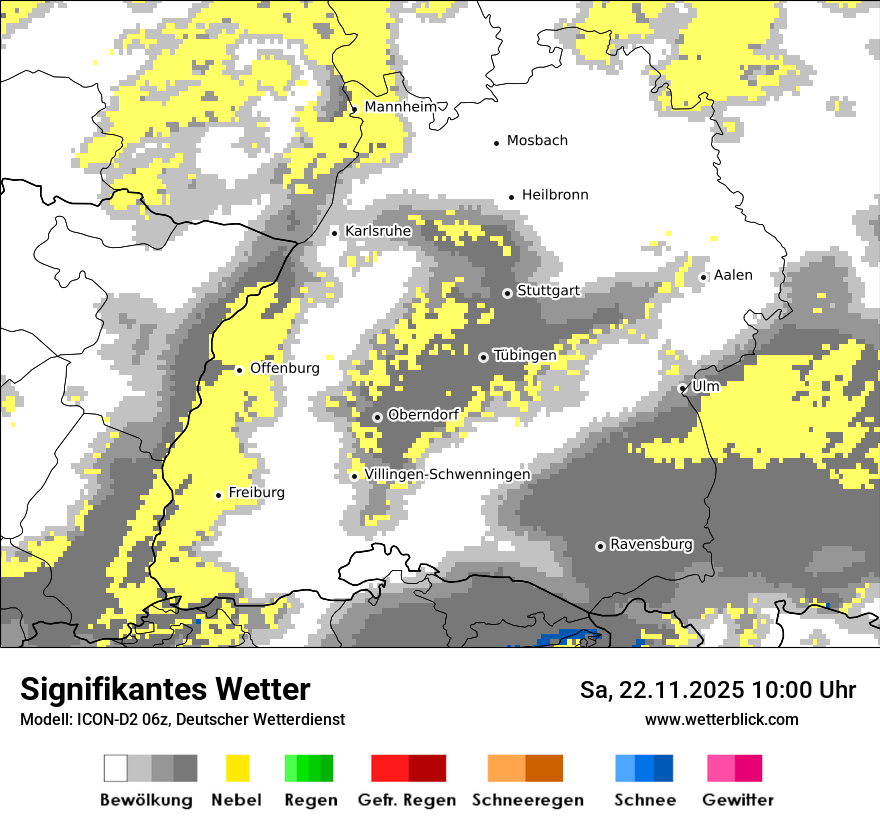 Modellkarten Signifikantes Wetter