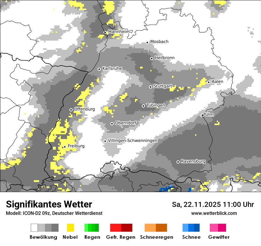 Modellkarten Signifikantes Wetter