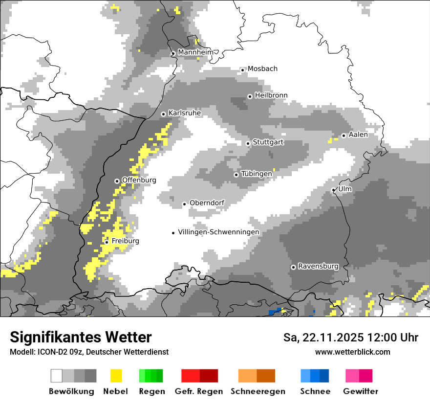 Modellkarten Signifikantes Wetter