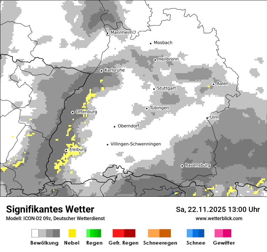 Modellkarten Signifikantes Wetter