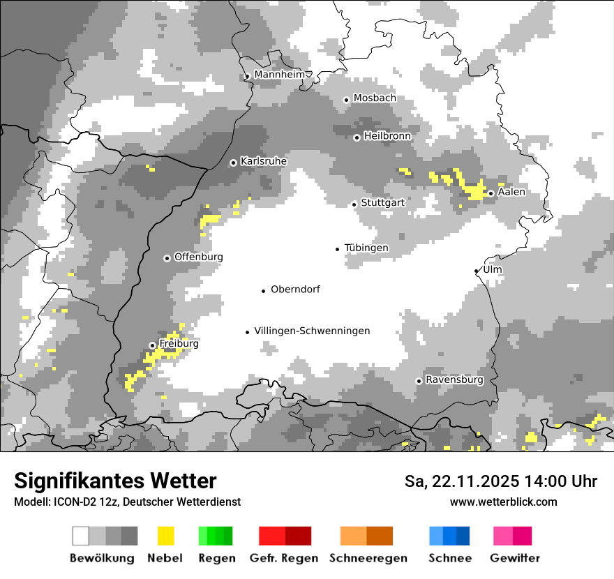 Modellkarten Signifikantes Wetter