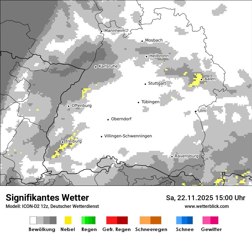 Modellkarten Signifikantes Wetter