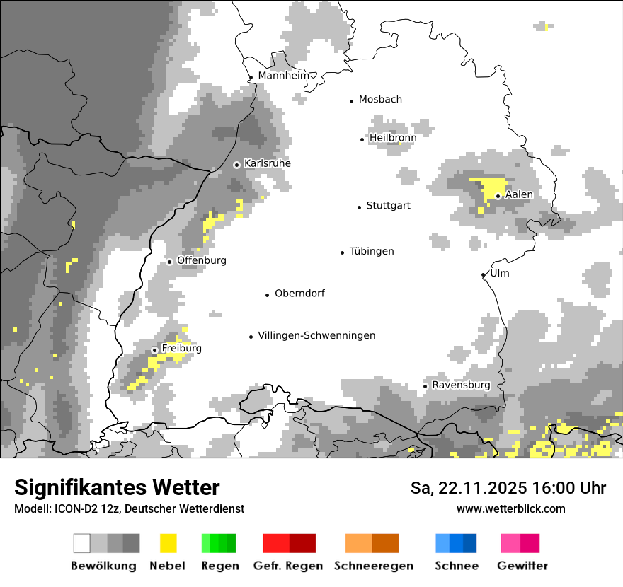 Modellkarten Signifikantes Wetter