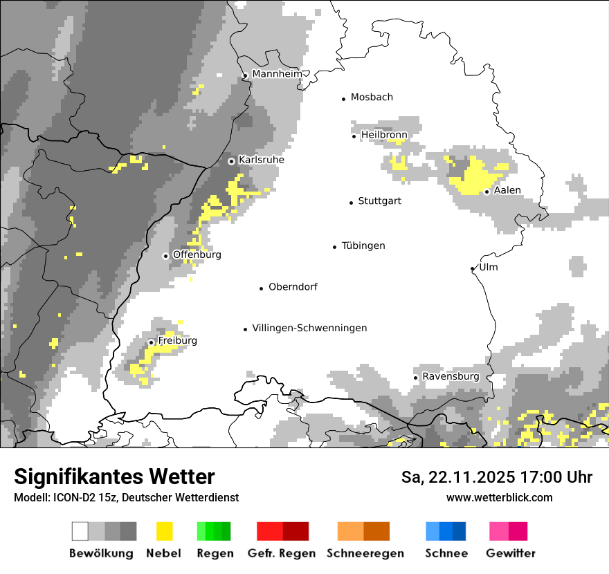 Modellkarten Signifikantes Wetter