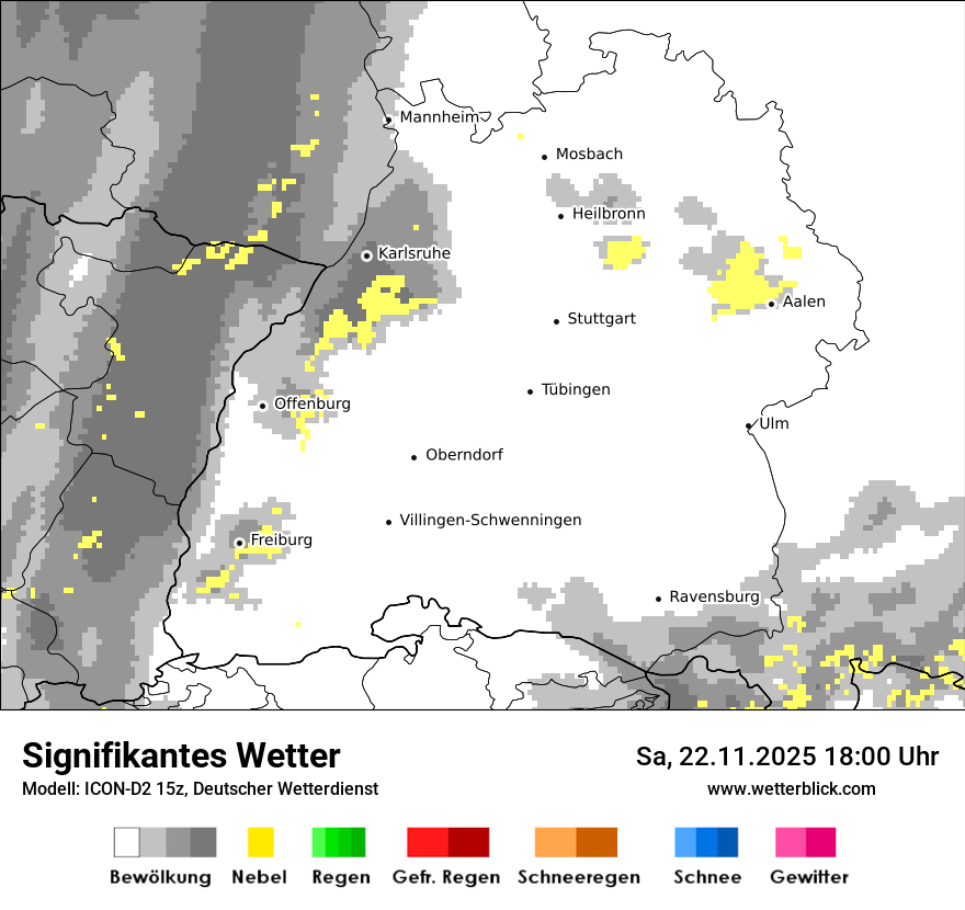 Modellkarten Signifikantes Wetter