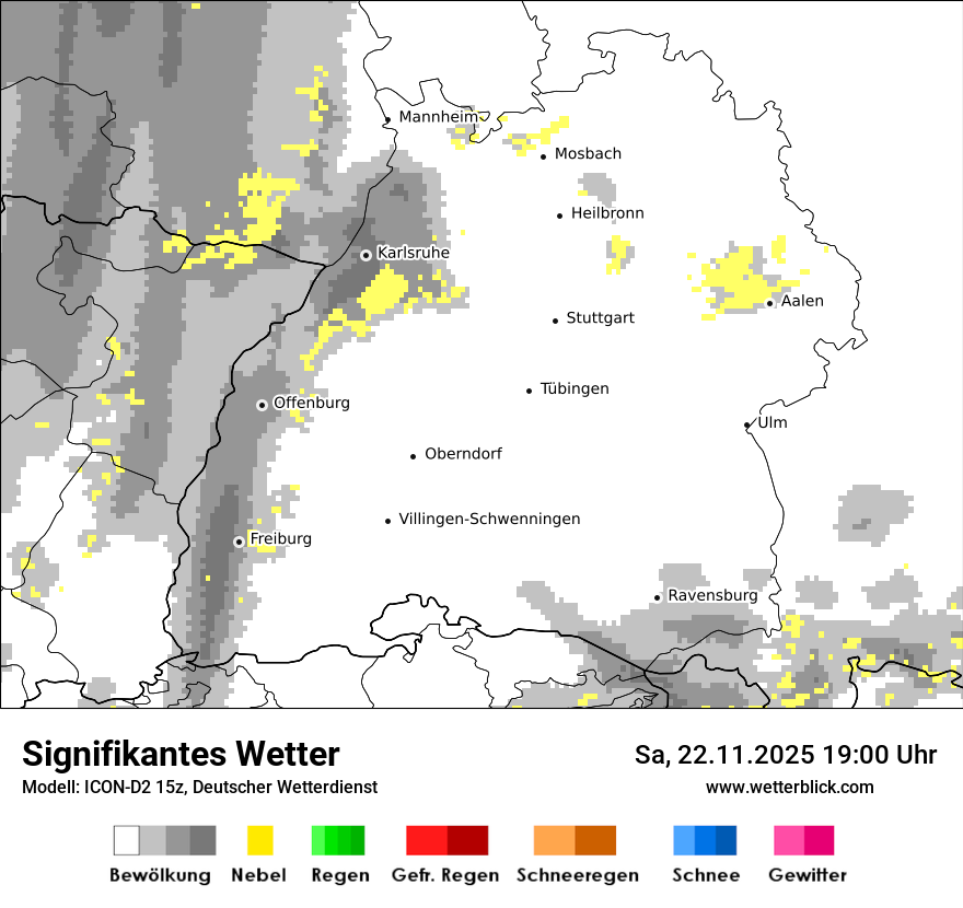 Modellkarten Signifikantes Wetter