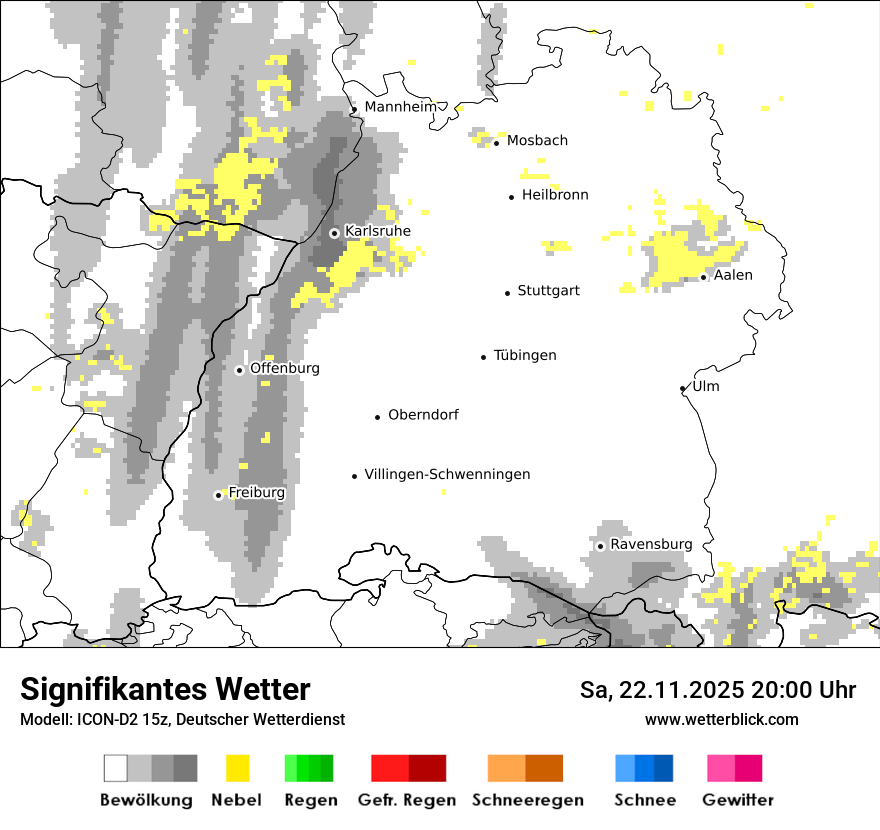 Modellkarten Signifikantes Wetter