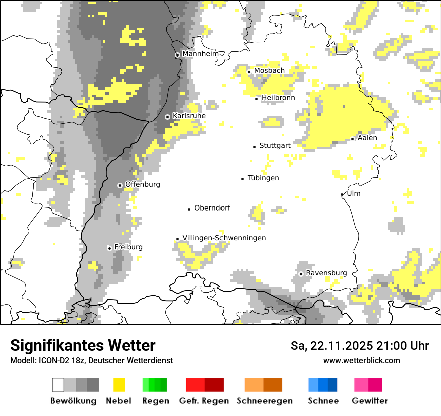 Modellkarten Signifikantes Wetter