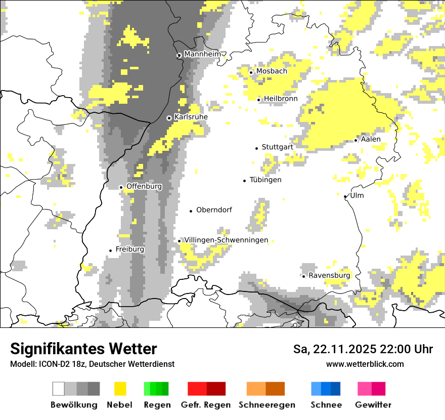 Modellkarten Signifikantes Wetter