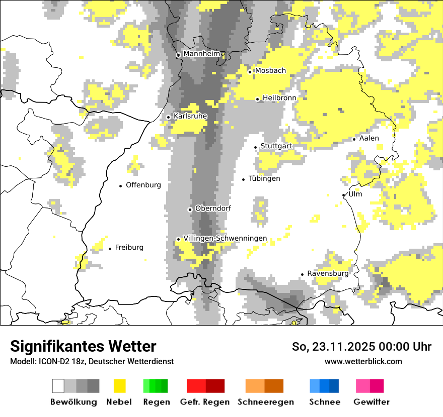 Modellkarten Signifikantes Wetter