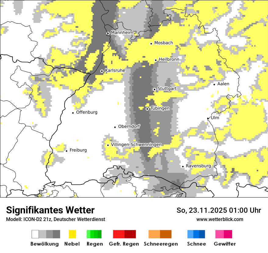 Modellkarten Signifikantes Wetter