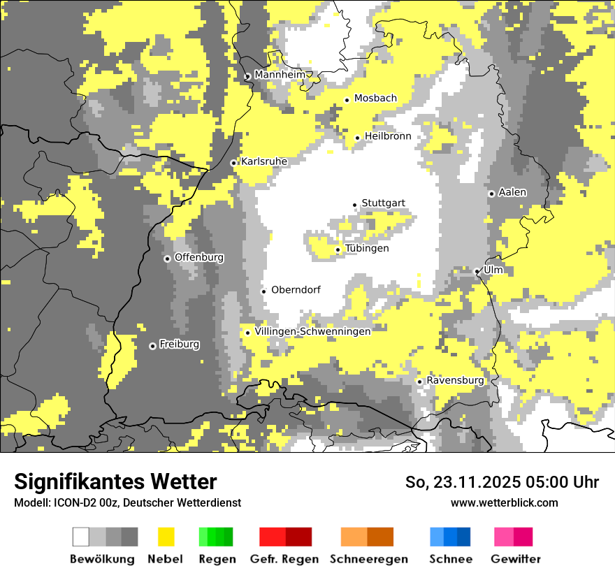 Modellkarten Signifikantes Wetter