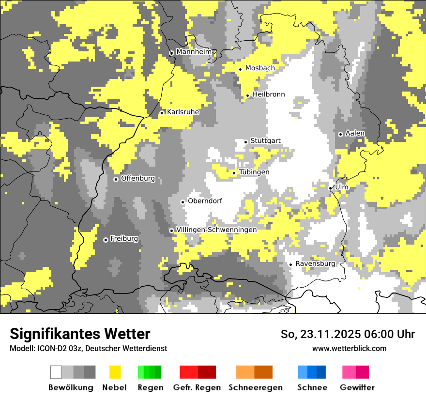 Modellkarten Signifikantes Wetter