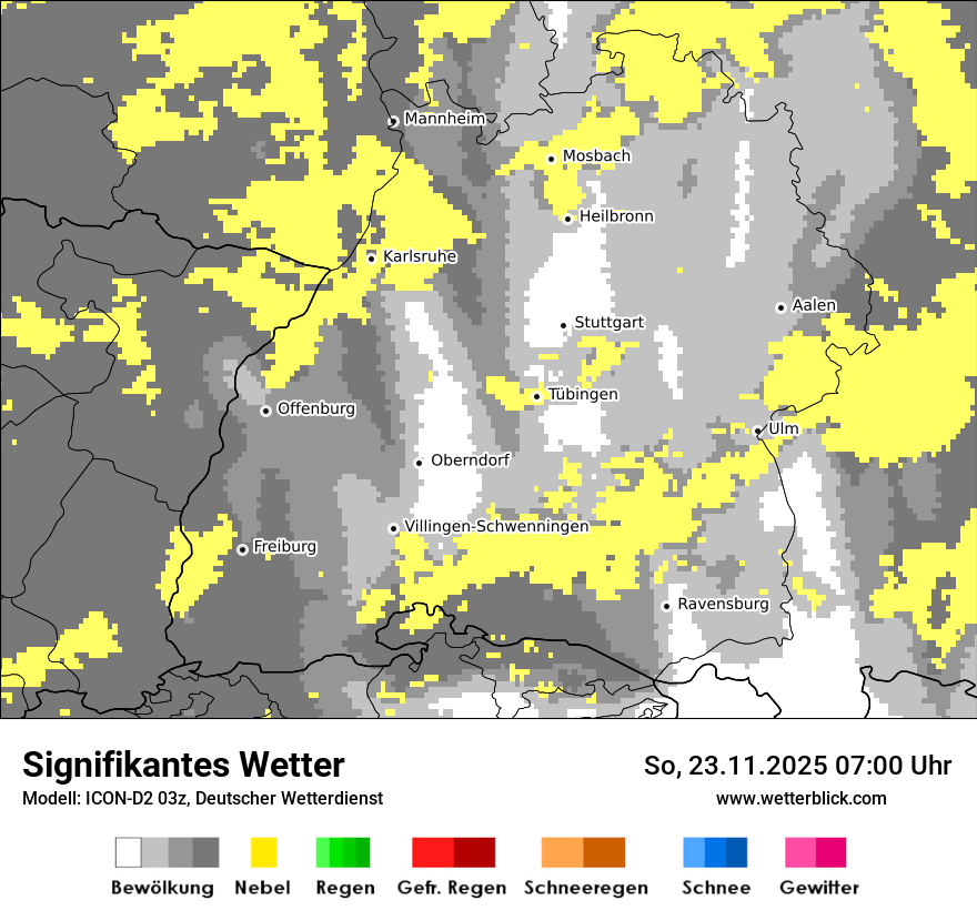 Modellkarten Signifikantes Wetter