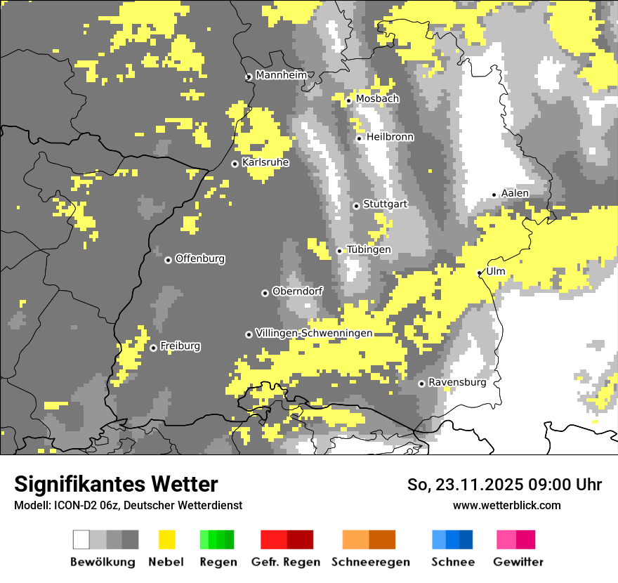 Modellkarten Signifikantes Wetter