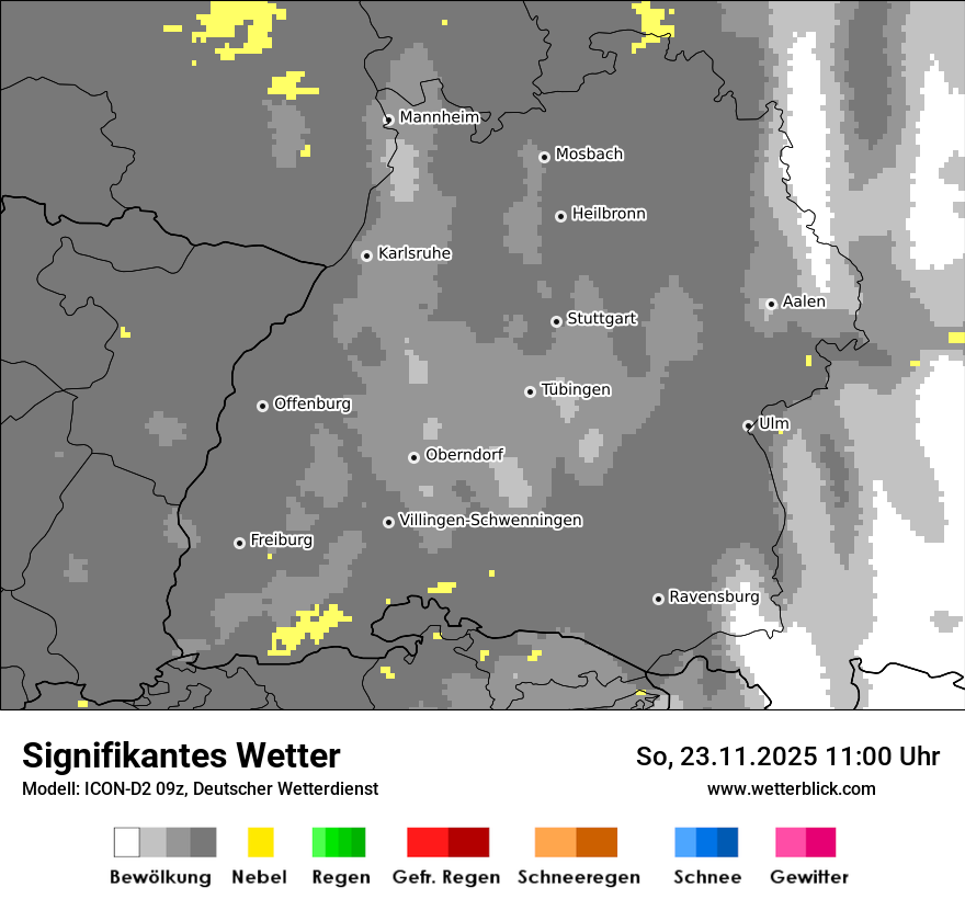Modellkarten Signifikantes Wetter