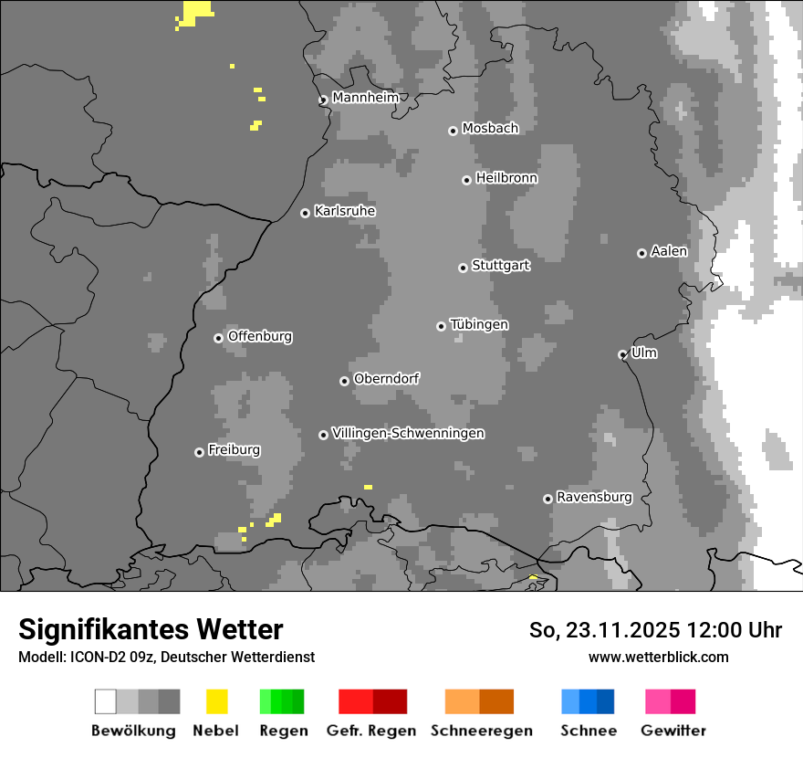 Modellkarten Signifikantes Wetter