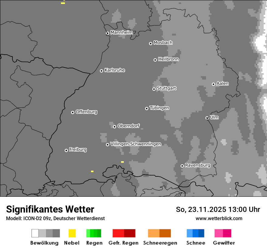 Modellkarten Signifikantes Wetter