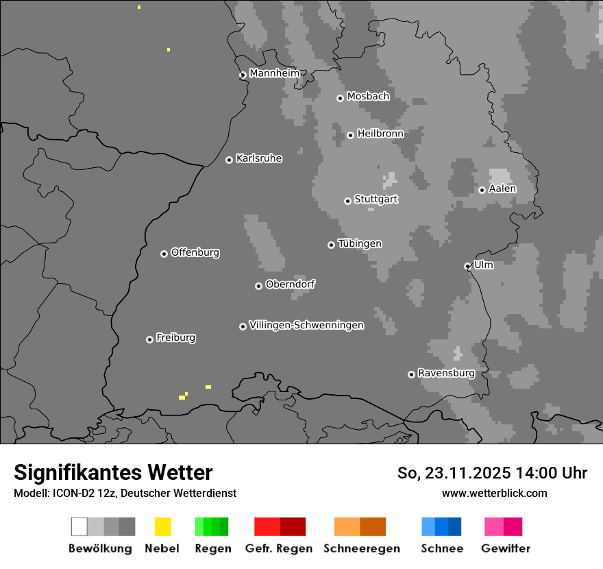 Modellkarten Signifikantes Wetter