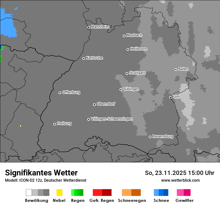 Modellkarten Signifikantes Wetter