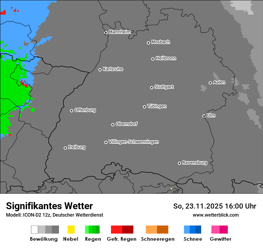 Modellkarten Signifikantes Wetter