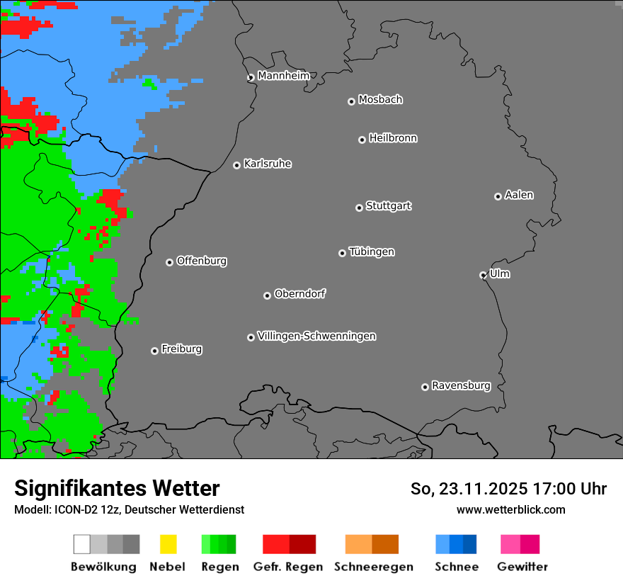 Modellkarten Signifikantes Wetter