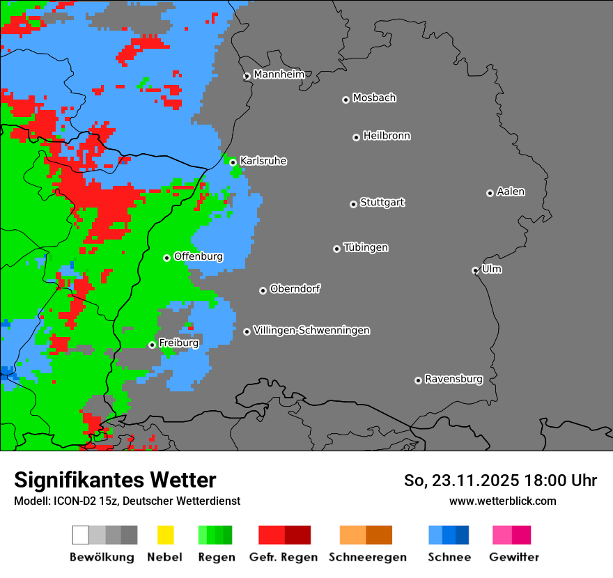 Modellkarten Signifikantes Wetter