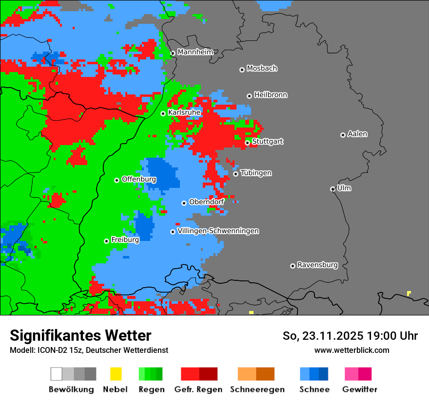 Modellkarten Signifikantes Wetter