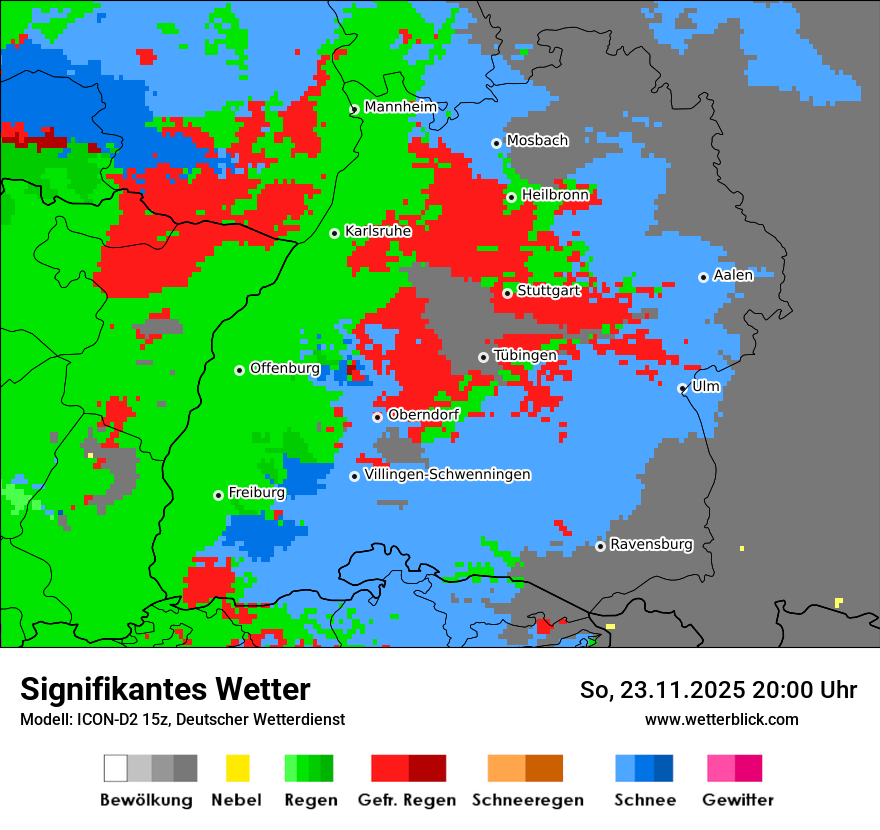 Modellkarten Signifikantes Wetter