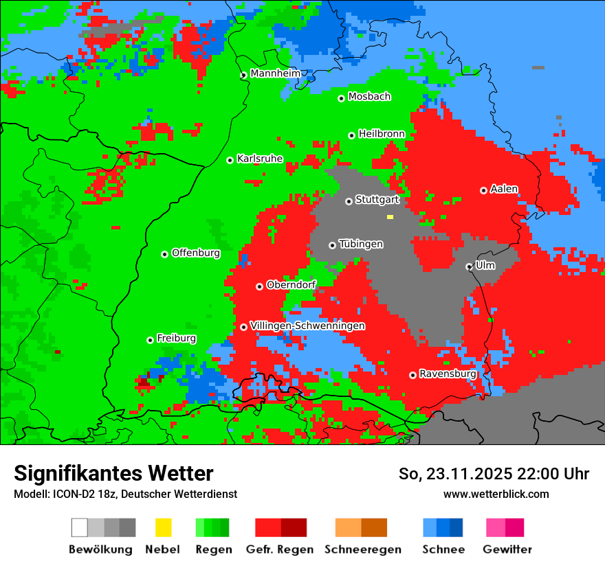 Modellkarten Signifikantes Wetter