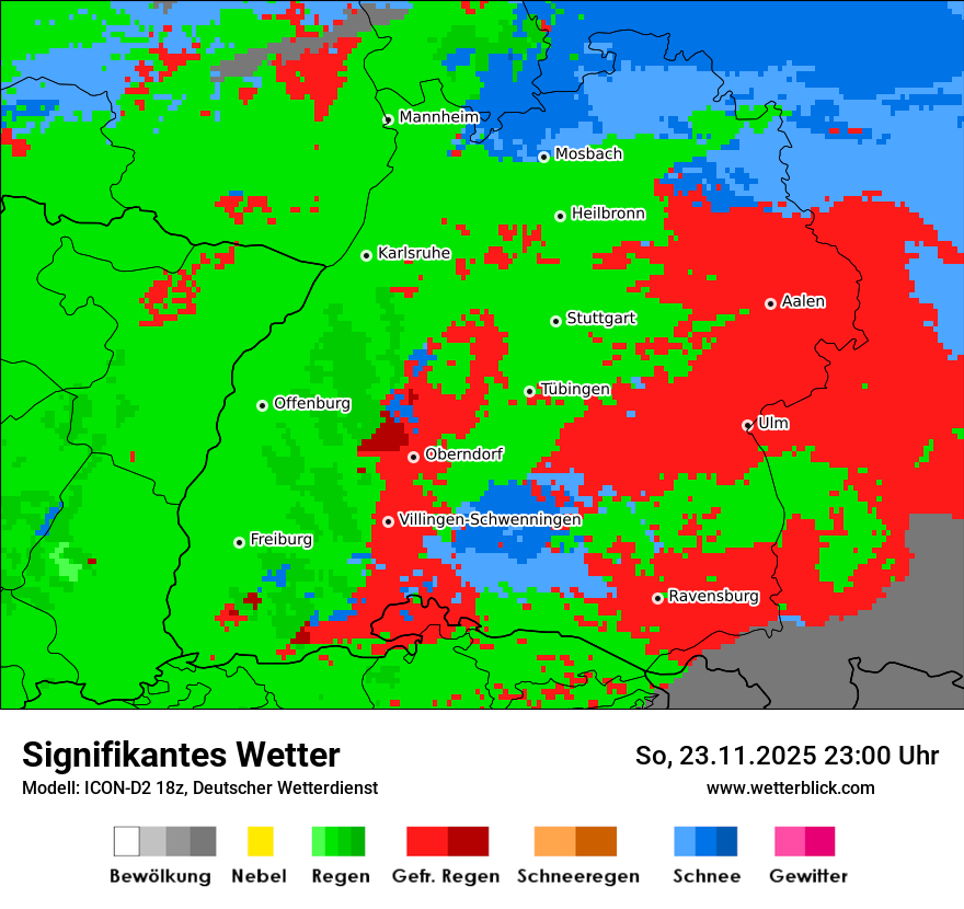 Modellkarten Signifikantes Wetter