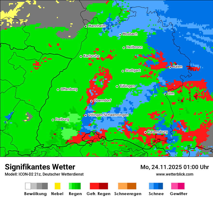 Modellkarten Signifikantes Wetter