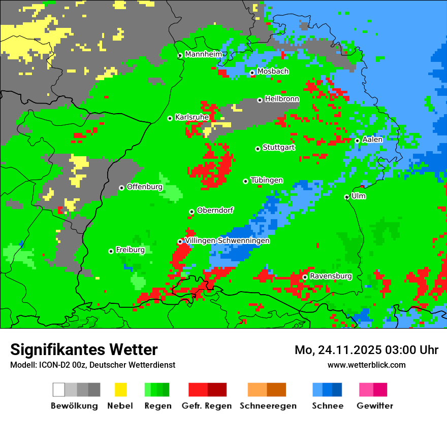 Modellkarten Signifikantes Wetter