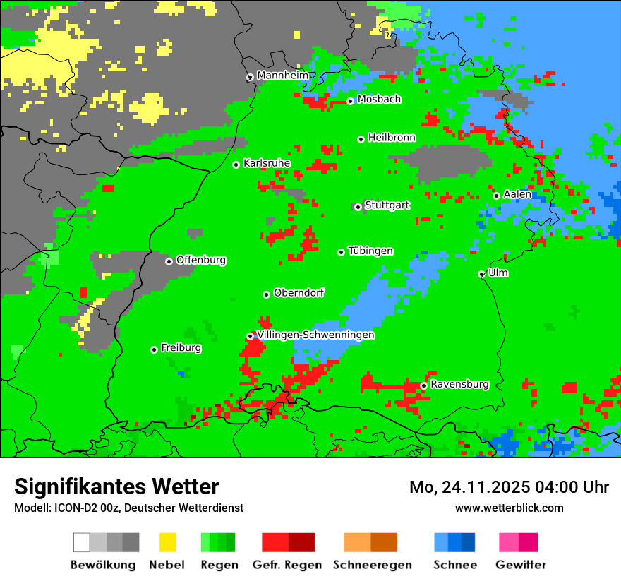 Modellkarten Signifikantes Wetter