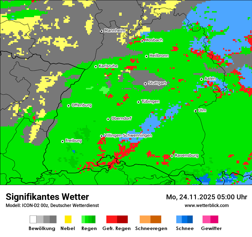 Modellkarten Signifikantes Wetter