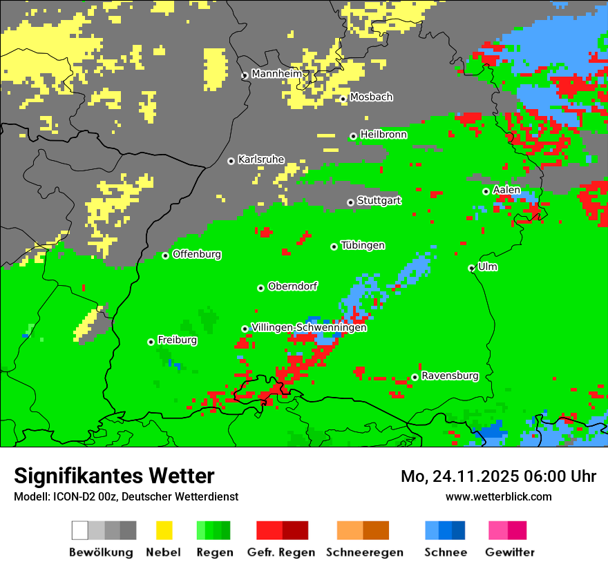 Modellkarten Signifikantes Wetter