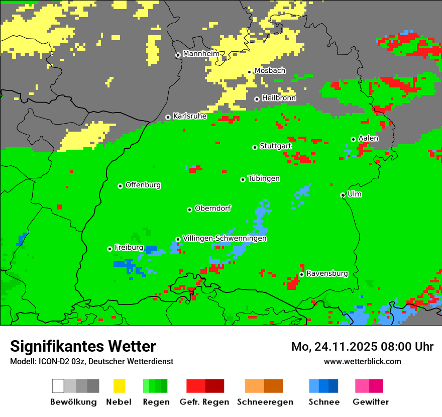 Modellkarten Signifikantes Wetter