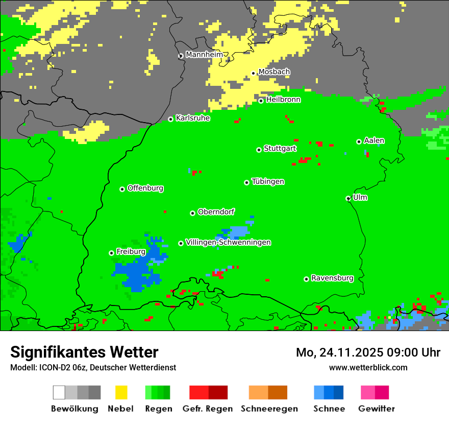 Modellkarten Signifikantes Wetter