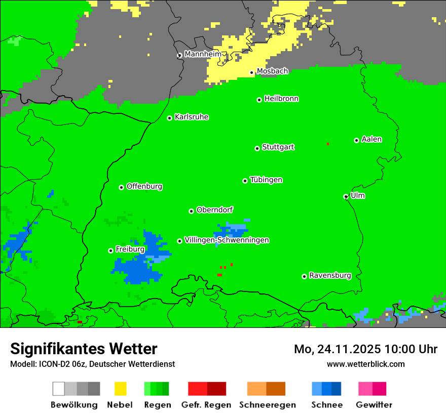 Modellkarten Signifikantes Wetter