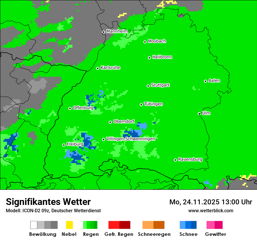 Modellkarten Signifikantes Wetter