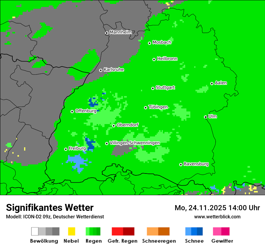 Modellkarten Signifikantes Wetter