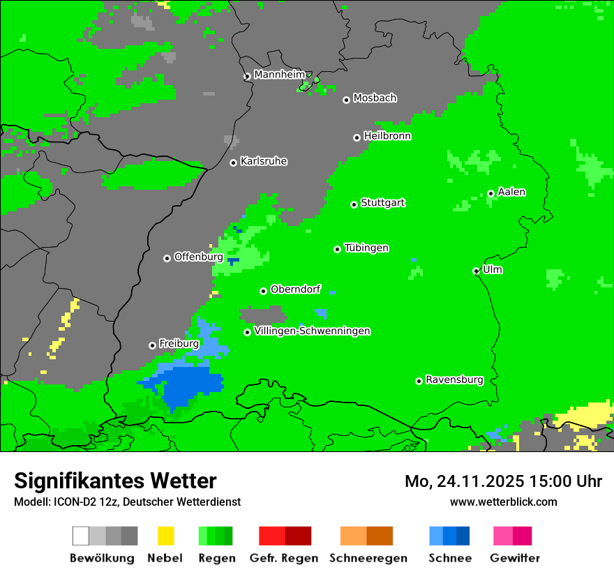 Modellkarten Signifikantes Wetter
