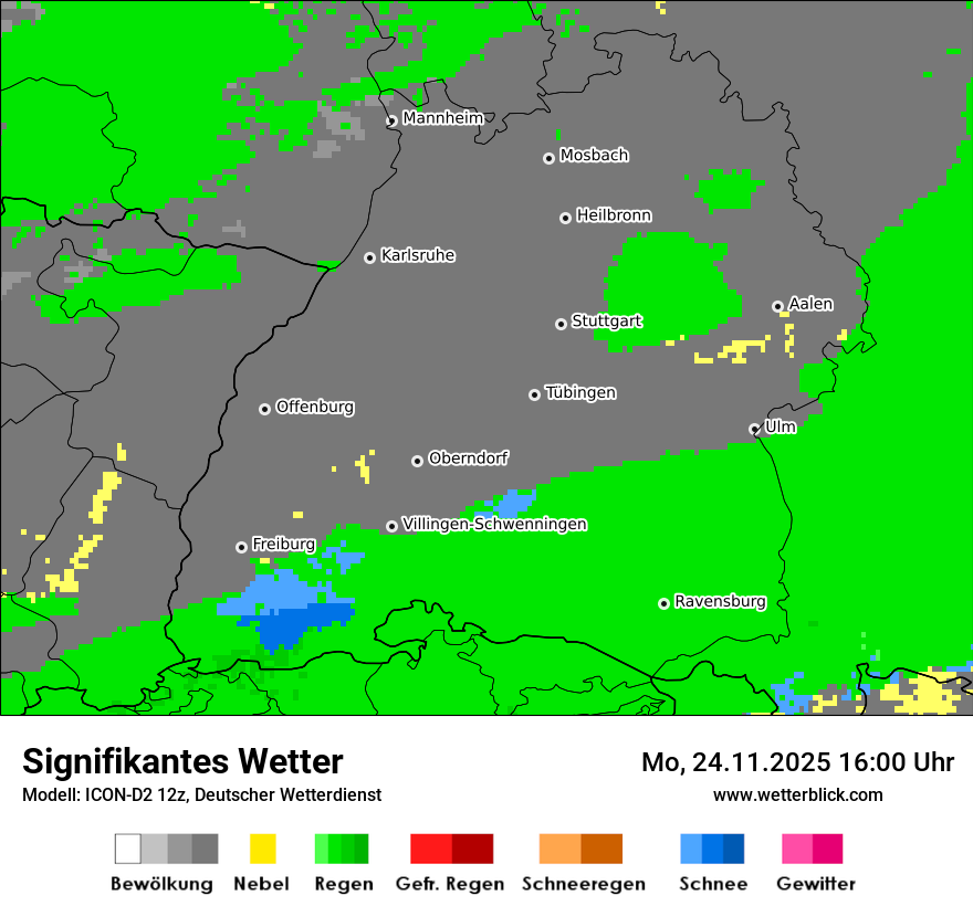 Modellkarten Signifikantes Wetter