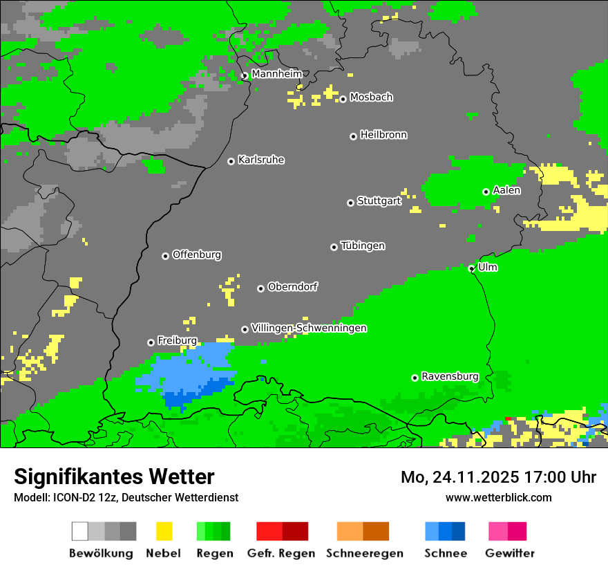 Modellkarten Signifikantes Wetter