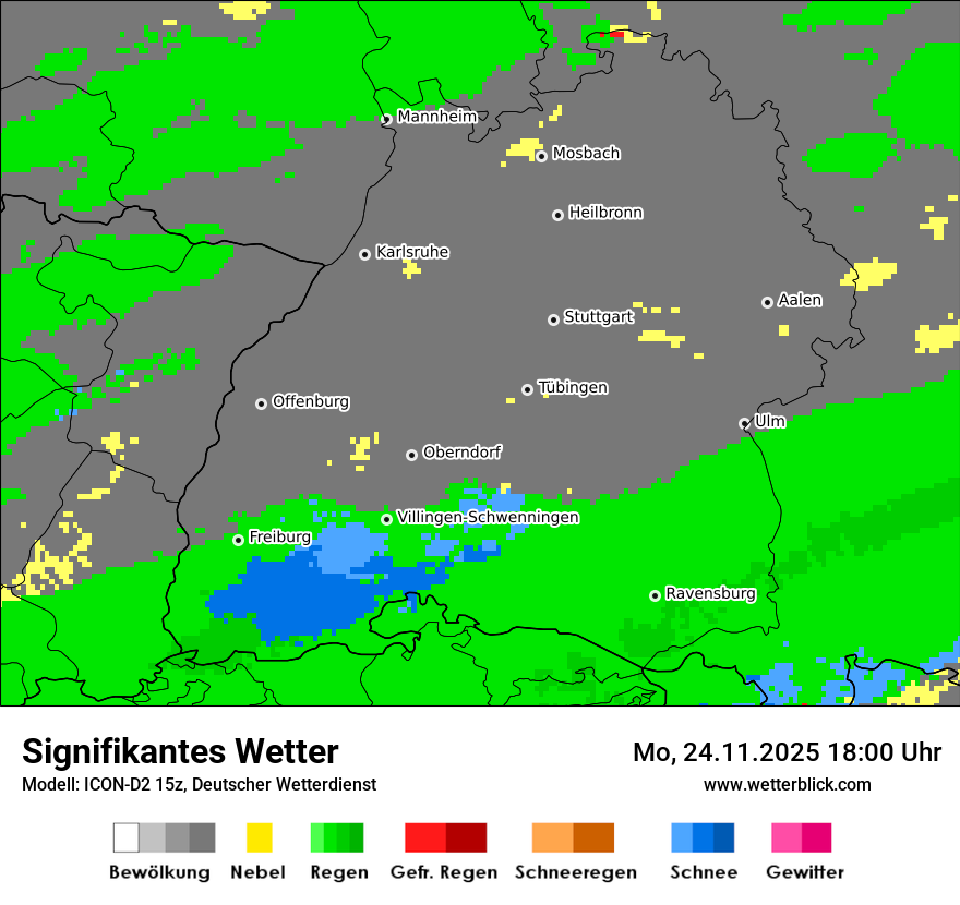 Modellkarten Signifikantes Wetter