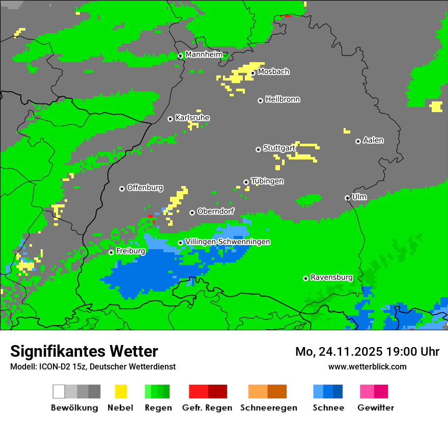Modellkarten Signifikantes Wetter