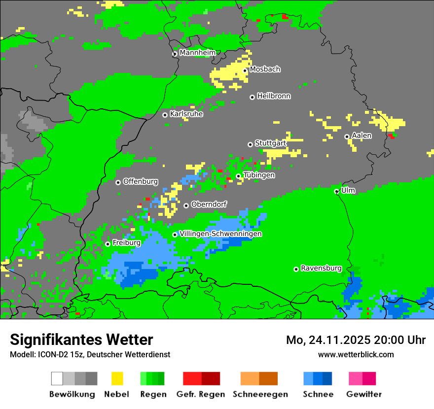 Modellkarten Signifikantes Wetter