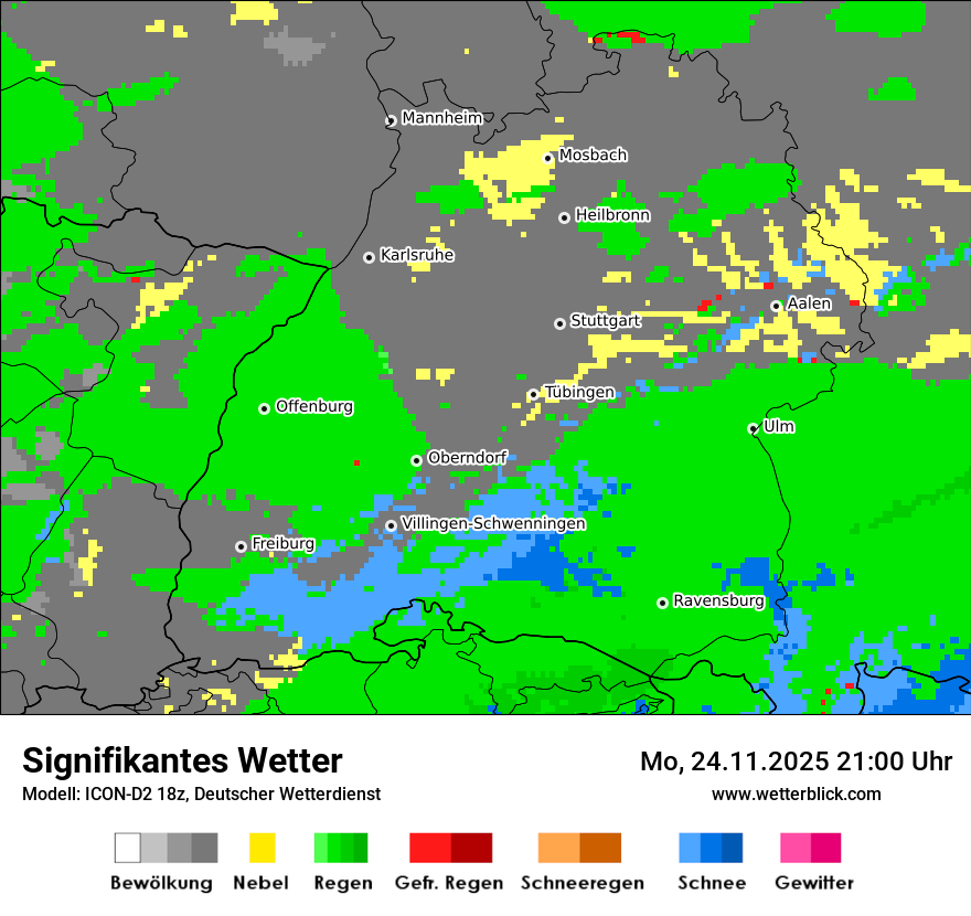 Modellkarten Signifikantes Wetter