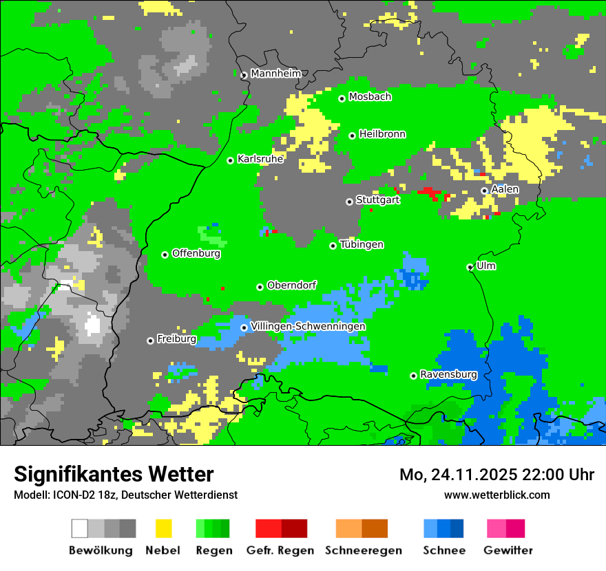 Modellkarten Signifikantes Wetter